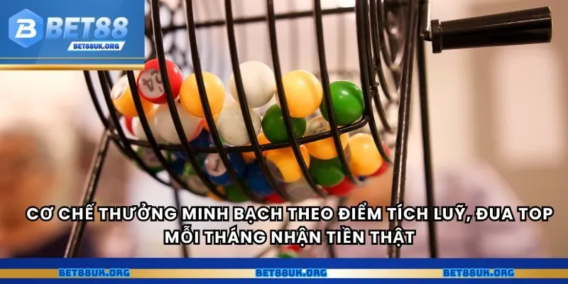 Cơ chế thưởng minh bạch theo điểm tích luỹ, đua top mỗi tháng nhận tiền thật