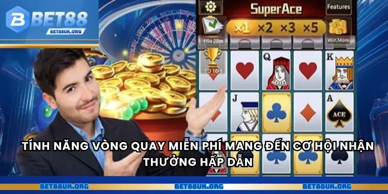 Tính năng vòng quay miễn phí mang đến cơ hội nhận thưởng hấp dẫn