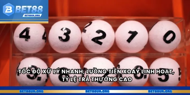 Tốc độ xử lý nhanh, luồng tiền xoay linh hoạt, tỷ lệ trả thưởng cao