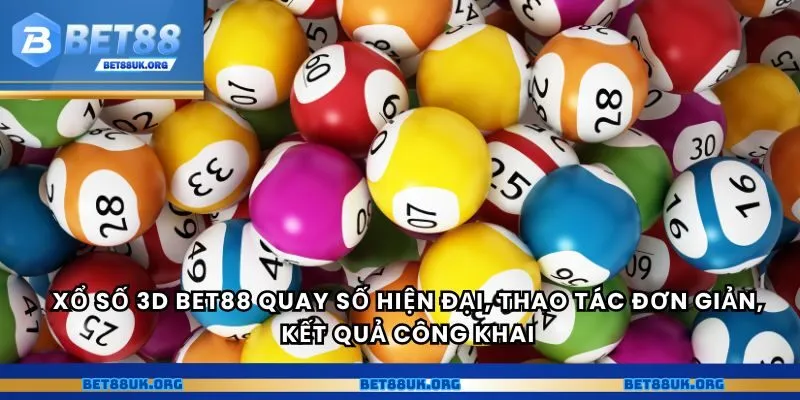 Xổ số 3D Bet88 quay số hiện đại, thao tác đơn giản, kết quả công khai